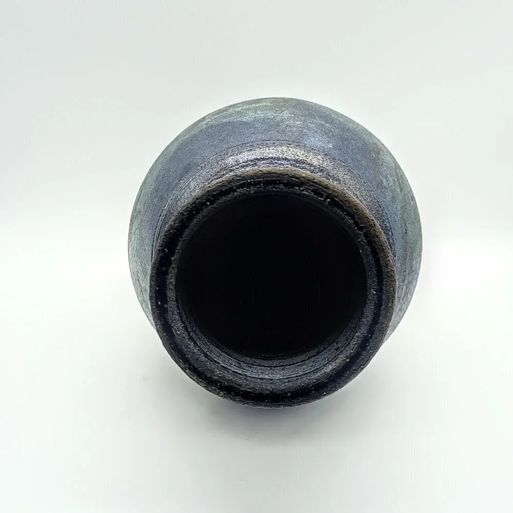 Artisan Signed Raku Pottery Vase